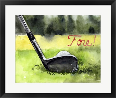 Framed Tee Off Time IV Print