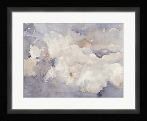 Framed Clouds in Neutral II Print