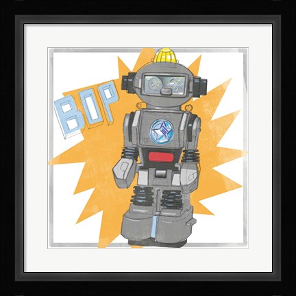 Framed Toy Tin Robots II Print
