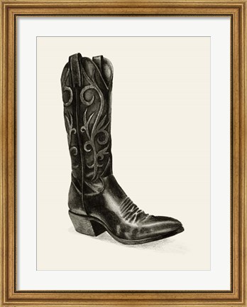 Framed Shiny Boots I Print