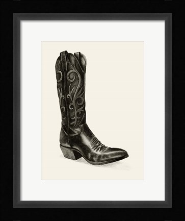 Framed Shiny Boots I Print