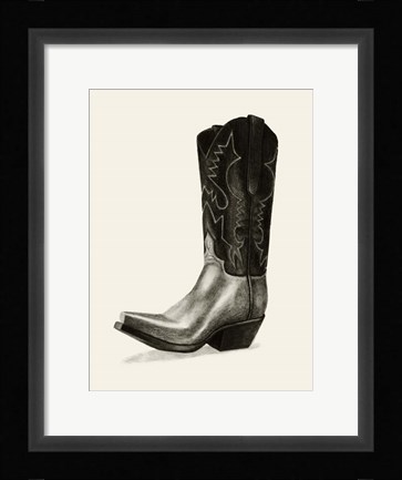 Framed Shiny Boots II Print