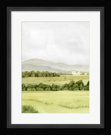Framed Lush Farmland I Print