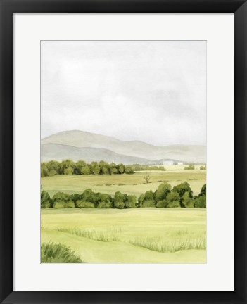 Framed Lush Farmland I Print