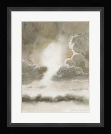 Framed Sepia Sky I Print