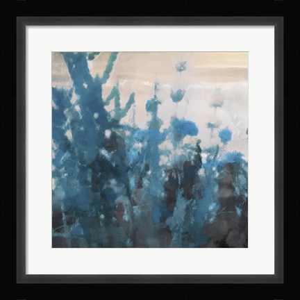 Framed Going In Blue I Print