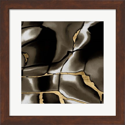 Framed Golden Shimmer III Print