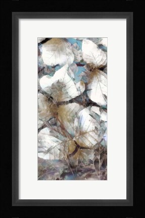Framed Neutral Summer Leaves IV Print