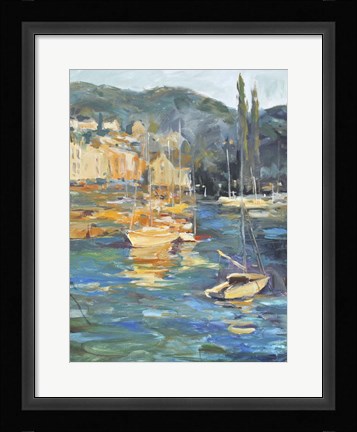 Framed Harbor Side I Print