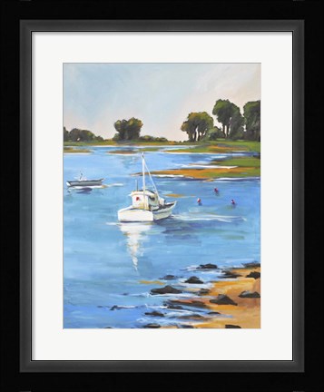 Framed Harbor Side II Print