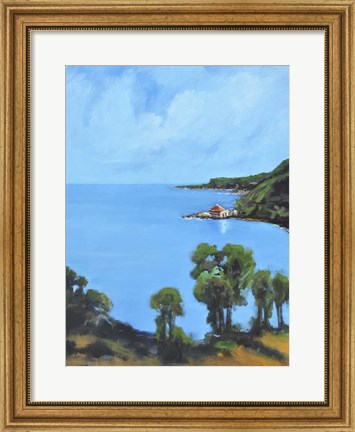 Framed Harbor Side III Print