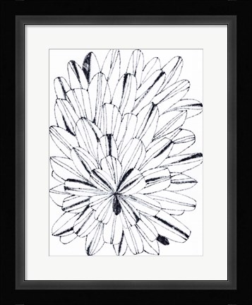 Framed Monochrome Kaleidoscope I Print