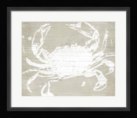 Framed Weathered Crab I Print