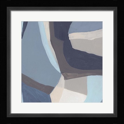 Framed Blue Chrysalis I Print