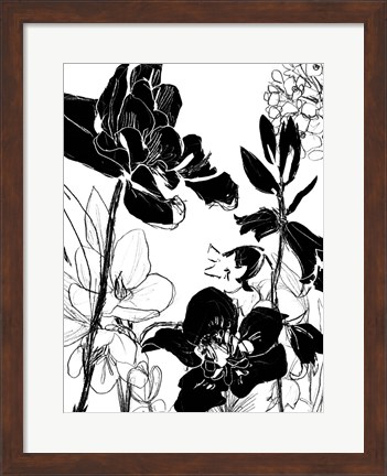 Framed Monotype Garden II Print