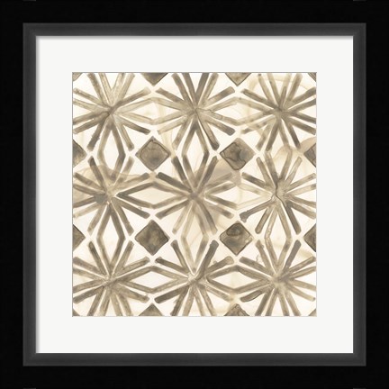 Framed Umber Tile I Print