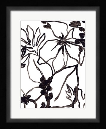 Framed Tropical Outlines III Print