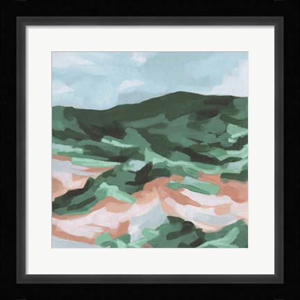 Framed Seafoam Hills II Print