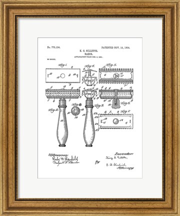 Framed Bath Time Patents III Print