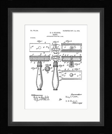 Framed Bath Time Patents III Print