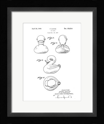 Framed Bath Time Patents IV Print
