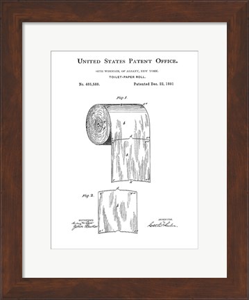 Framed Bath Time Patents VI Print