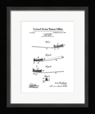 Framed Bath Time Patents VII Print