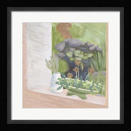 Framed Window Plants II Print