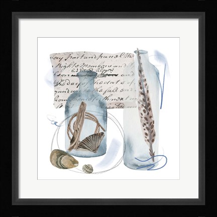 Framed Message in a Bottle V Print