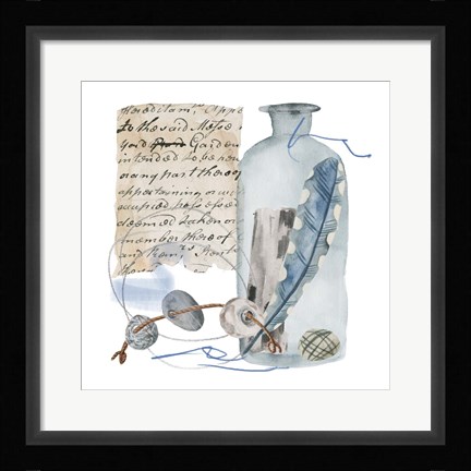 Framed Message in a Bottle VI Print