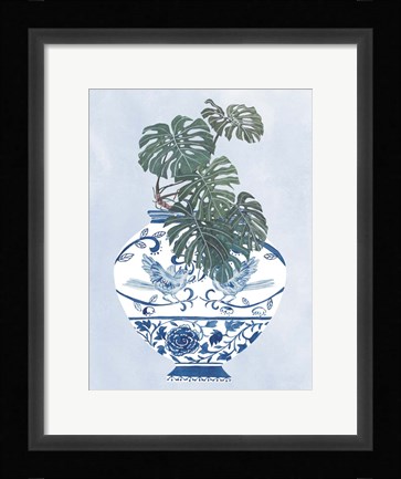 Framed Moonlight Vase II Print