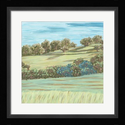 Framed Hill Lines II Print