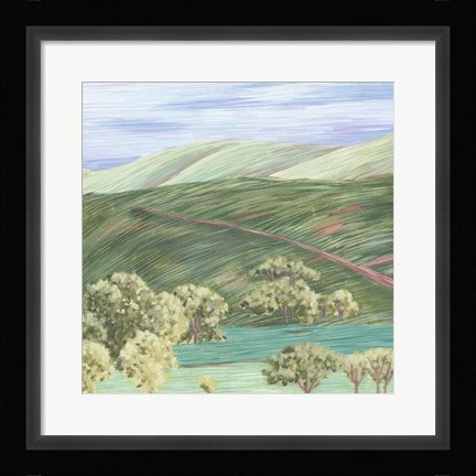 Framed Hill Lines III Print