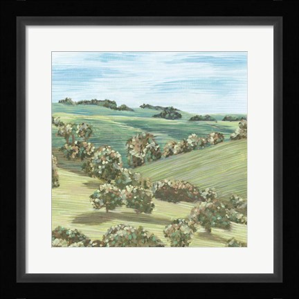 Framed Hill Lines V Print