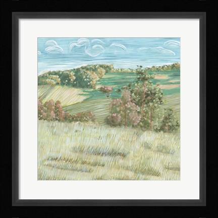 Framed Hill Lines VI Print
