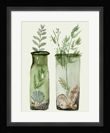 Framed Ocean in a Bottle V Print