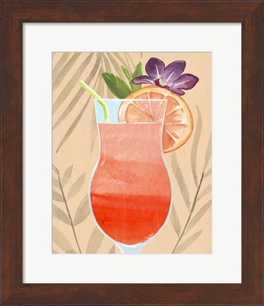 Framed Tropical Cocktail III Print