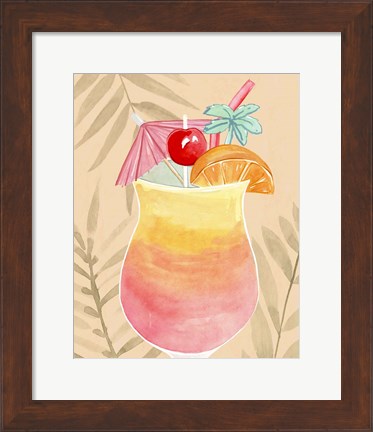 Framed Tropical Cocktail IV Print