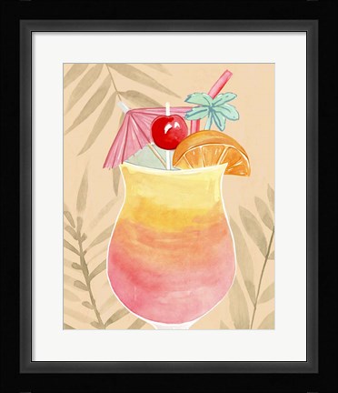 Framed Tropical Cocktail IV Print