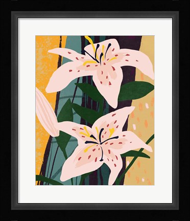 Framed Lily Collage II Print