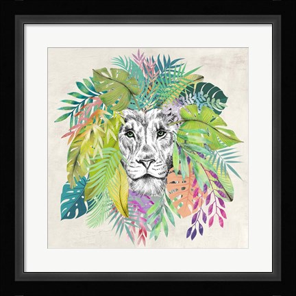 Framed King of the Jungle (detail) Print