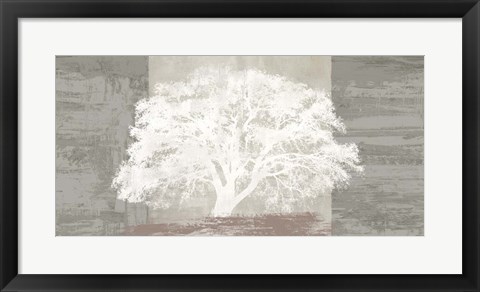 Framed White Tree Panel Print