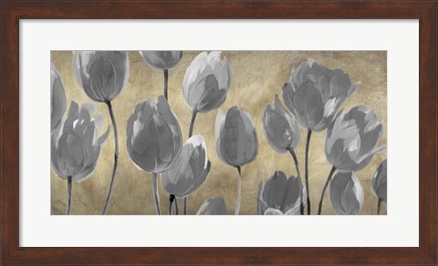 Framed Grey Tulips Print
