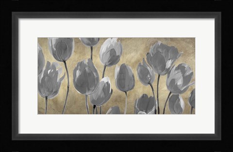 Framed Grey Tulips Print
