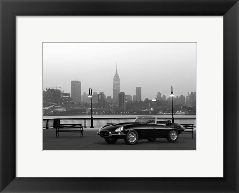 Framed Vintage Spyder in NYC (BW) Print