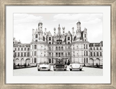 Framed Vintage Roadsters at French Castle Print