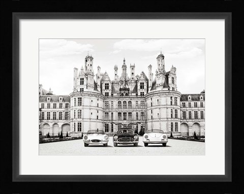 Framed Vintage Roadsters at French Castle Print