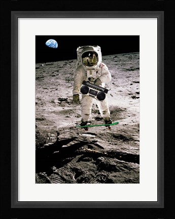 Framed Moonskating (NASA) Print