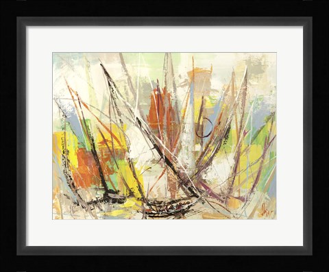 Framed DInamismo di una Regata Print