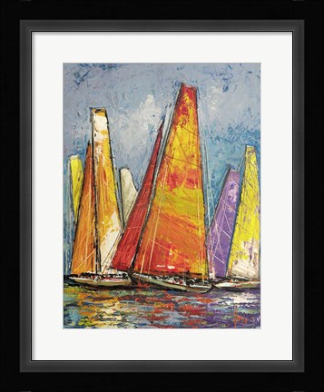 Framed Vele a Colori I Print